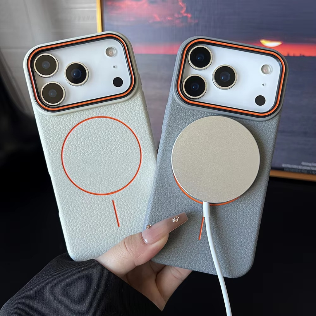 Luxury Leather MagSafe iPhone Case