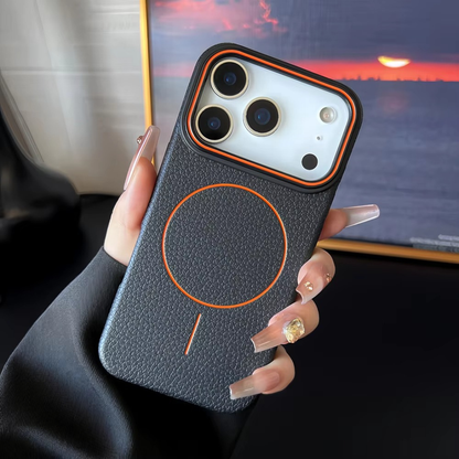 Luxury Leather MagSafe iPhone Case