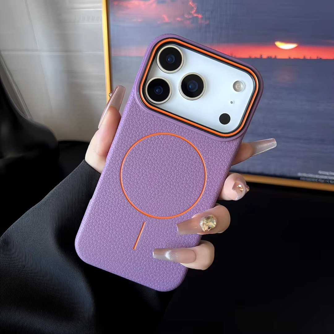 Luxury Leather MagSafe iPhone Case