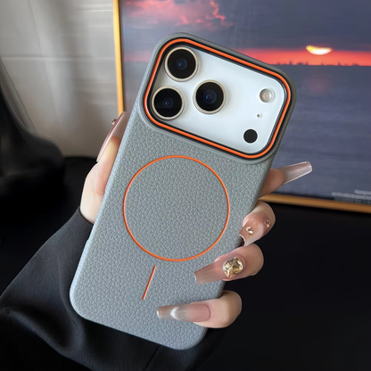 Luxury Leather MagSafe iPhone Case
