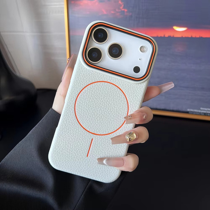 Luxury Leather MagSafe iPhone Case