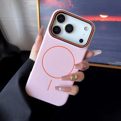 Luxury Leather MagSafe iPhone Case