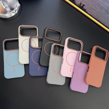 Luxury Leather MagSafe iPhone Case